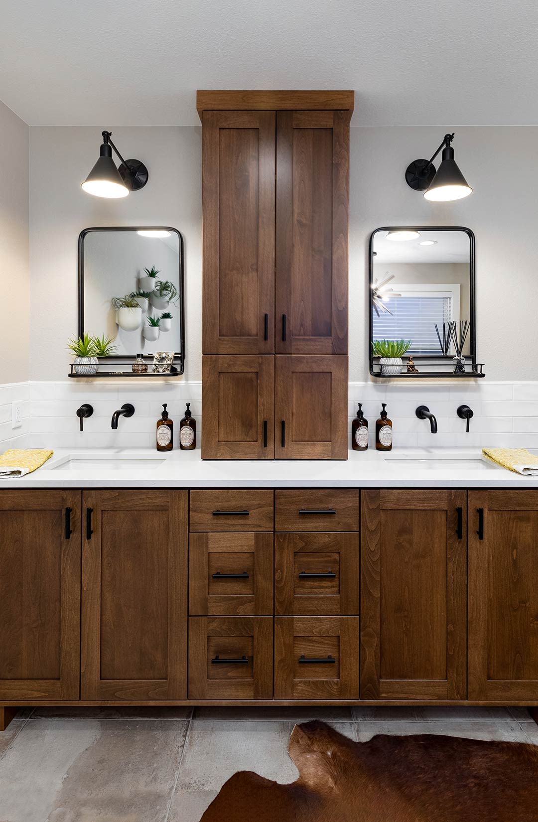 Double vanity of the Kremmers Lane project's master bathroom renovation